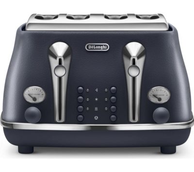DELONGHI Elements CTOE4003.BL 4-Slice Toaster - Ocean Blue